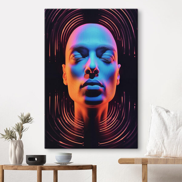 Une beauté éthérée dans des vagues vibrantes Tableaux Une beauté éthérée dans des vagues vibrantes