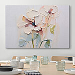 Tableaux Peinture de fleurs sur une surface blanche