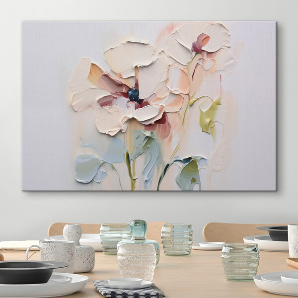 Peinture de fleurs sur une surface blanche Tableaux Peinture de fleurs sur une surface blanche