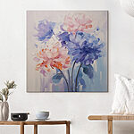 Tableaux Peinture de fleurs sur une surface blanche