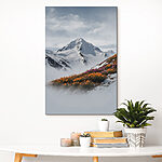 Tableaux Montagne avec neige et fleurs