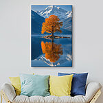 Tableaux Arbre sur une île dans un lac
