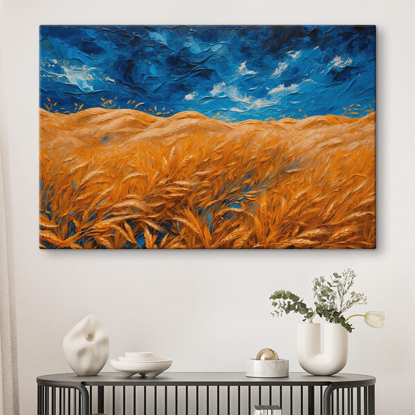 Peinture d'un champ de blé Tableaux Peinture d'un champ de blé