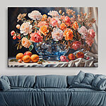 Tableaux Peinture de fleurs dans un vase en verre