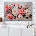 Tableaux Groupe de fleurs roses et blanches