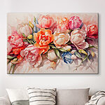 Tableaux Groupe de fleurs sur une surface blanche