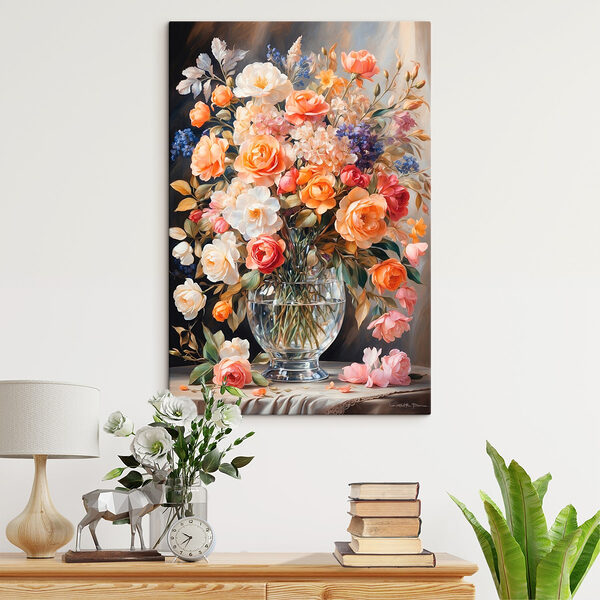 Peinture de fleurs dans un vase Tableaux Peinture de fleurs dans un vase