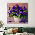 Tableaux Pot de fleurs violettes