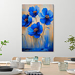Tableaux Peinture de fleurs bleues