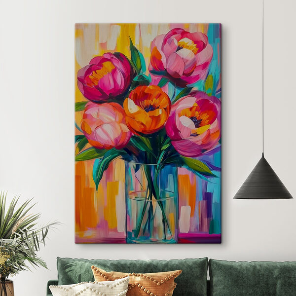 Peinture de fleurs dans un vase Tableaux Peinture de fleurs dans un vase