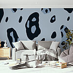 Papier peint Motif dynamique de formes sombres.