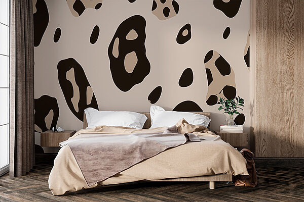 Motif abstrait avec des tons de terre Papier peint Motif abstrait avec des tons de terre
