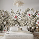 Papier peint Flore tropicale aux couleurs douces