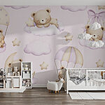 Papier peint Motif sans couture d'ours en peluche