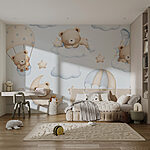 Papier peint Motif sans couture d'ours en peluche
