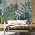 Papier peint Motif vibrant de feuillage tropical