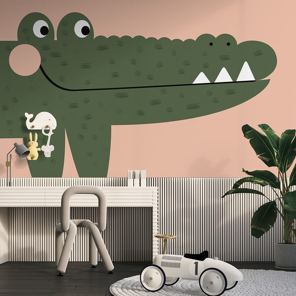Dessin humoristique d'un crocodile Papier peint Dessin humoristique d'un crocodile