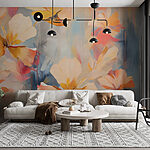 Papier peint Peinture de fleurs