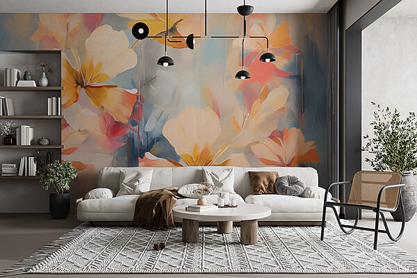 Peinture de fleurs Papier peint Peinture de fleurs