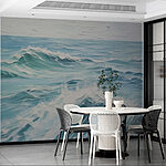 Papier peint Peinture d'une vague