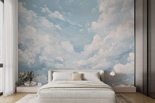 Ciel bleu avec nuages Papier peint Ciel bleu avec nuages