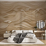 Papier peint Des vagues texturées dans des teintes douces