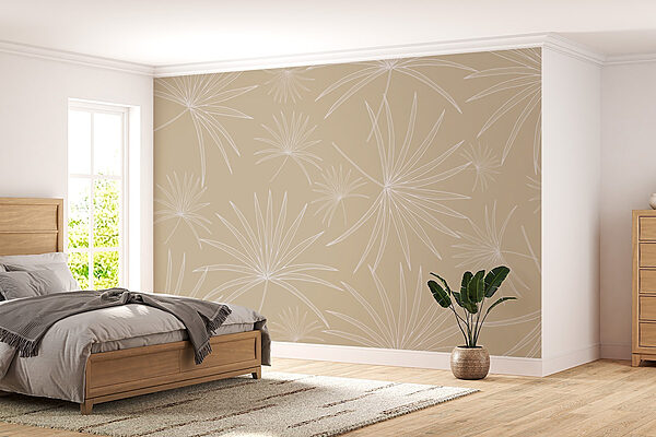 Motif de fleurs blanches Papier peint Motif de fleurs blanches