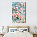 Tableaux Fleurs roses flottant dans l'eau