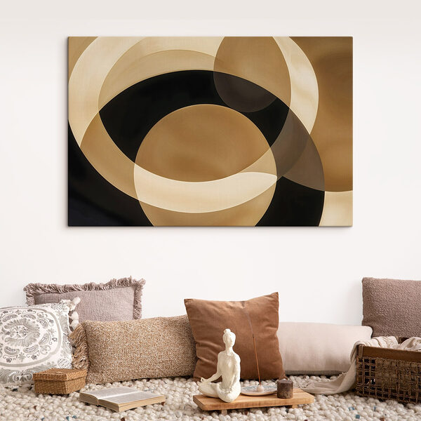 Des courbes fluides sur une toile sombre Tableaux Des courbes fluides sur une toile sombre