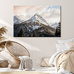 Tableaux Montagne enneigée avec des arbres