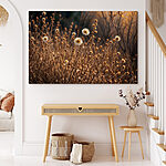 Tableaux Groupe de fleurs blanches sur des tiges brunes