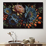 Tableaux Groupe de fleurs aux boutons orange