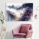Tableaux Fleurs violettes sur une montagne