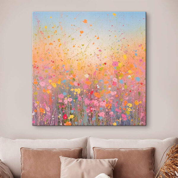 Peinture de fleurs dans un champ Tableaux Peinture de fleurs dans un champ
