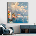 Tableaux Peinture de voiliers sur un plan d'eau
