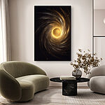 Tableaux Cercle jaune dans l'espace