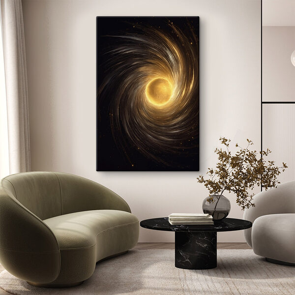 Cercle jaune dans l'espace Tableaux Cercle jaune dans l'espace