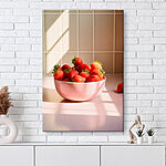 Tableaux Bol de fraises sur un comptoir