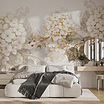 Papier peint Des fleurs sereines dans des teintes douces.