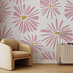 Papier peint Motif de fleurs roses