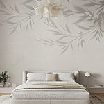 Papier peint Ombre de feuilles sur un mur