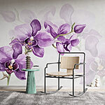 Papier peint Fleurs violettes sur une branche