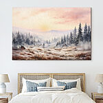 Tableaux Paysage avec arbres et brouillard