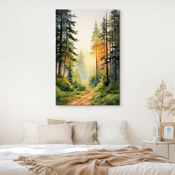 Aquarelle d'une forêt Tableaux Aquarelle d'une forêt