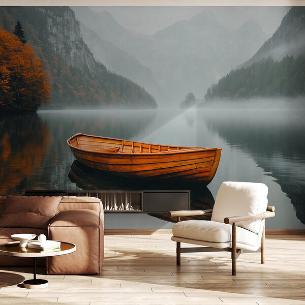 Bateau sur un lac Papier peint Bateau sur un lac