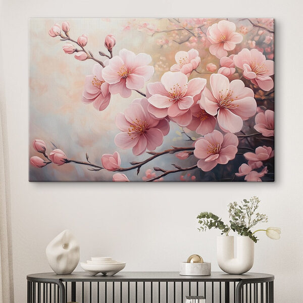 Peinture de fleurs roses Tableaux Peinture de fleurs roses