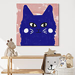 Tableaux Chat bleu aux yeux et moustaches blancs