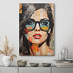 Tableaux Peinture d'une femme portant des lunettes de soleil