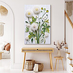 Tableaux Fleurs et feuilles en papier