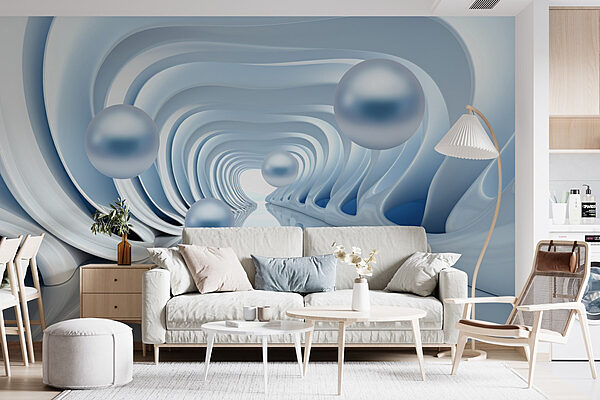 Des vagues de design lisse et fluide Papier peint Des vagues de design lisse et fluide
